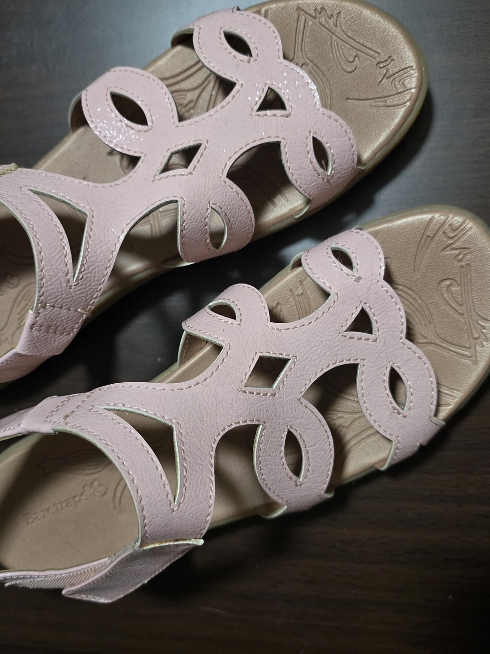 Baretraps Women’s Pink Cutout Slide Sandals Size 9